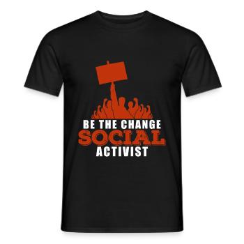 Justice sociale Protestation - T-shirt homme - noir - Devant - AI Model Male 178 light (178cm)