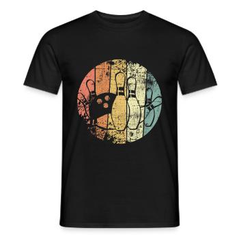 Bowling Bowlen - Männer T-Shirt - Schwarz - Vorne - AI Model Male 178 light (178cm)