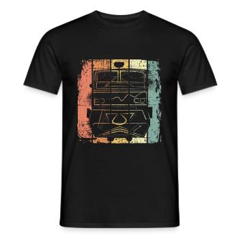 Chemin de fer - T-shirt homme - noir - Devant - AI Model Male 178 light (178cm)