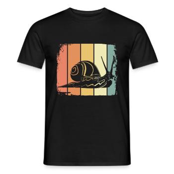 Snail - Men's T-Shirt - black - Front - AI Model Male 178 light (178cm)