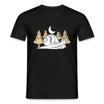 Schnecke Schneckenhaus - Männer T-Shirt - Schwarz - Vorne - AI Model Male 178 light (178cm)