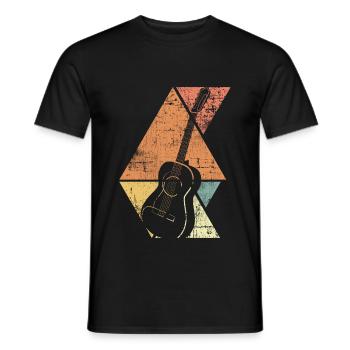 Gitarre - Männer T-Shirt - Schwarz - Vorne - AI Model Male 178 light (178cm)
