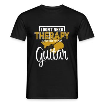 Gitarre Musiker Gitarrist - Männer T-Shirt - Schwarz - Vorne - AI Model Male 178 light (178cm)