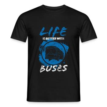 Busfahrer Bus - T-shirt homme - noir - Devant - AI Model Male 178 light (178cm)