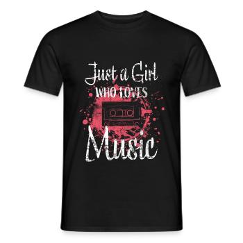 90s Music Girls Musician - Men's T-Shirt - black - Front - AI Model Male 178 light (178cm)