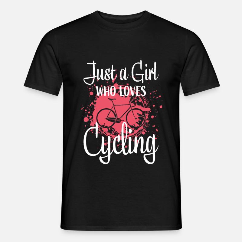 Rennrad Mädchen - Männer T-Shirt - Schwarz