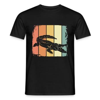 Krokodil - Männer T-Shirt - Schwarz - Vorne - AI Model Male 178 light (178cm)