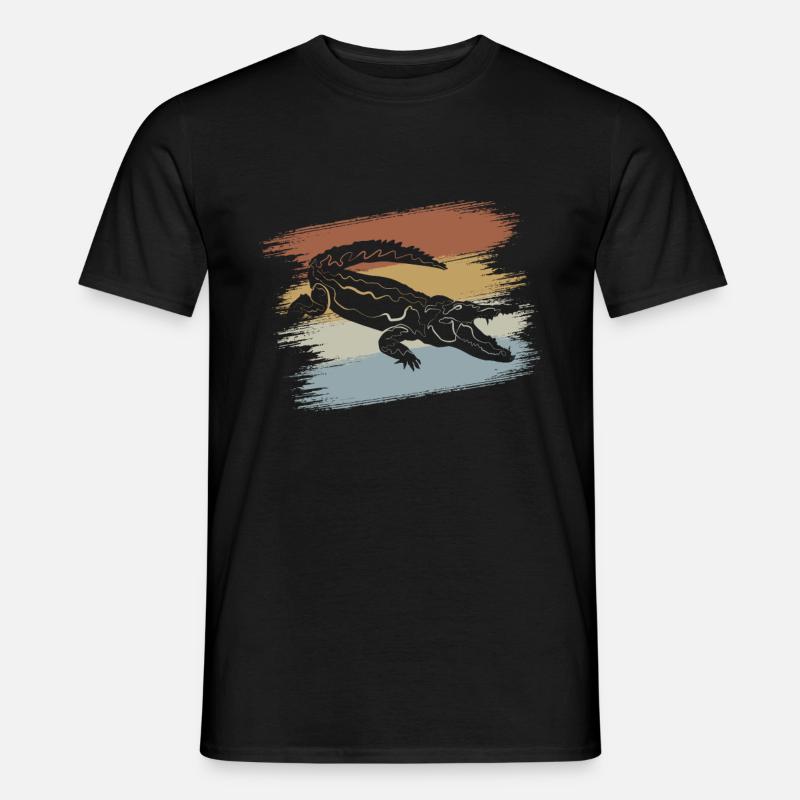 Krokodil - Männer T-Shirt - Schwarz