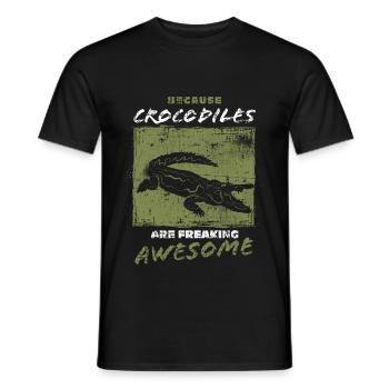 Alligator - Männer T-Shirt - Schwarz - Vorne - AI Model Male 178 light (178cm)