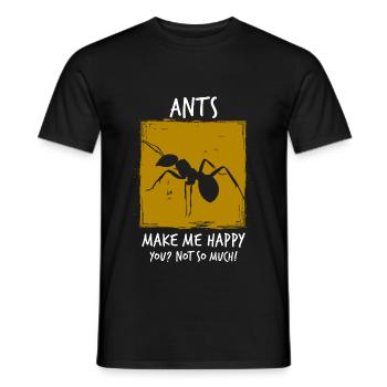 Fourmis - T-shirt homme - noir - Devant - AI Model Male 178 light (178cm)