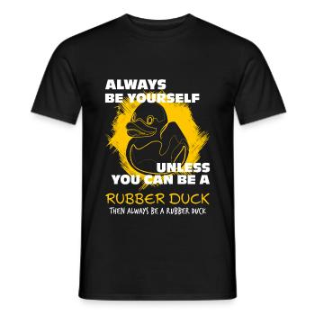Squeaky Duck Ducks - Men's T-Shirt - black - Front - AI Model Male 178 light (178cm)