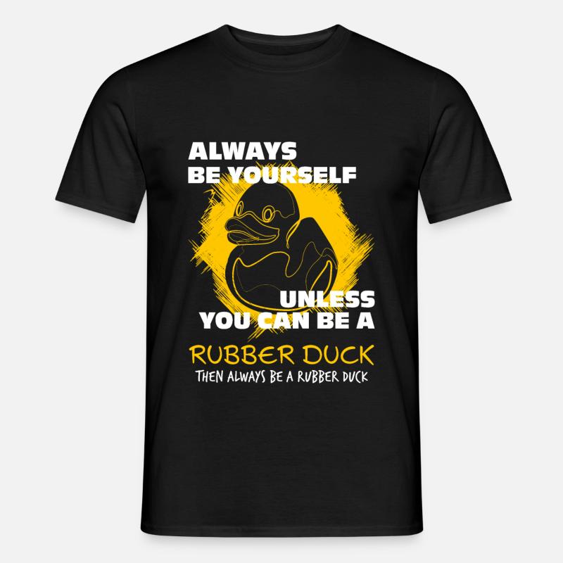 Quietscheente Entchen - Männer T-Shirt - Schwarz