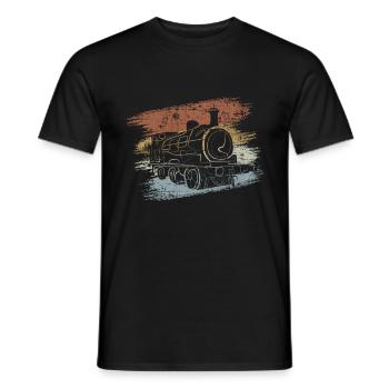 Locomotive ferroviaire - T-shirt homme - noir - Devant - AI Model Male 178 light (178cm)