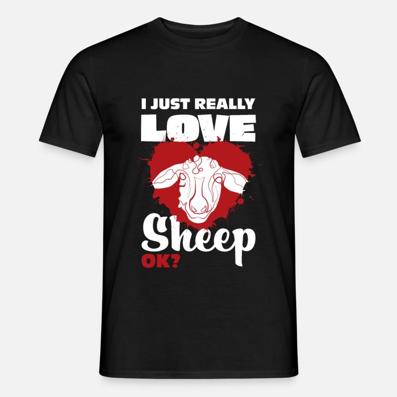 Schaf Bauer - Männer T-Shirt - Schwarz
