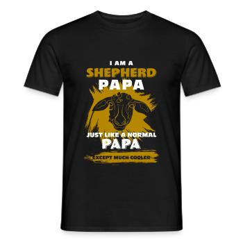 Schaf Hirte Papa - Männer T-Shirt - Schwarz - Vorne - AI Model Male 178 light (178cm)