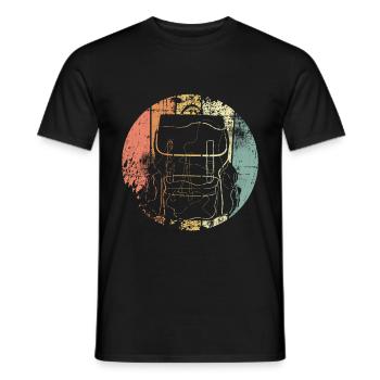 Backpacker Reisen - Männer T-Shirt - Schwarz - Vorne - AI Model Male 178 light (178cm)