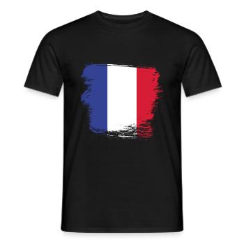 Frankreich französische Flagge - Männer T-Shirt - Schwarz - Vorne - AI Model Male 178 light (178cm)