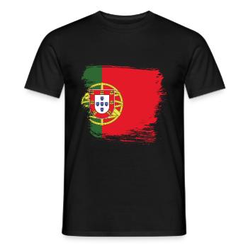 Portugal Portuguese flag - Men's T-Shirt - black - Front - AI Model Male 178 light (178cm)
