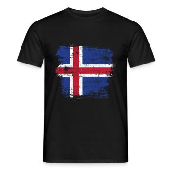 Islande - T-shirt homme - noir - Devant - AI Model Male 178 light (178cm)