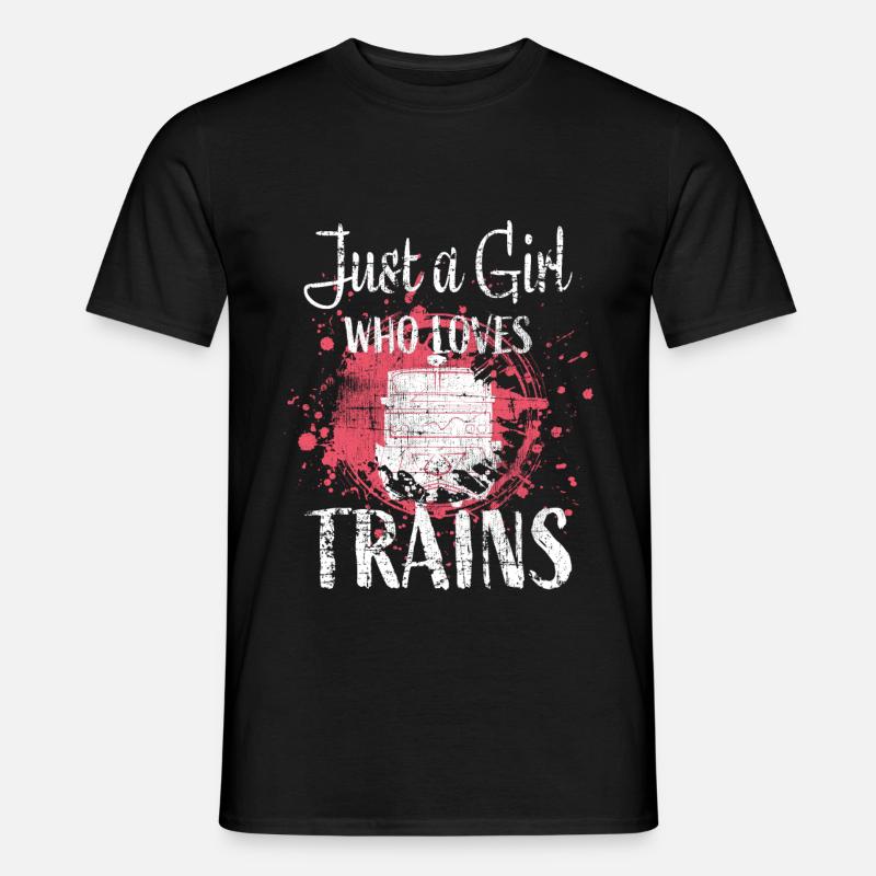 Zug Eisenbahn Mädchen - Männer T-Shirt - Schwarz