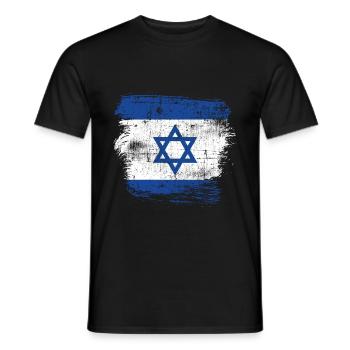 Israel Flag - Men's T-Shirt - black - Front - AI Model Male 178 light (178cm)