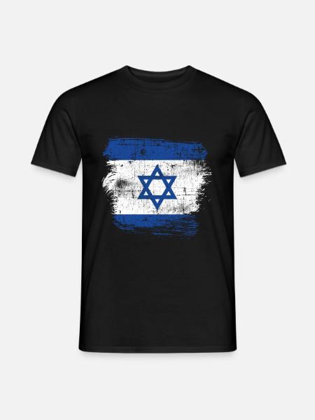 Israel Flagge - Männer T-Shirt - Schwarz