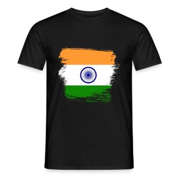 Indische Flagge Indien - Männer T-Shirt - Schwarz - Vorne - AI Model Male 178 light (178cm)