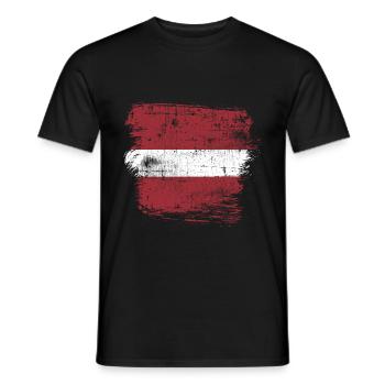 Lettonie - T-shirt homme - noir - Devant - AI Model Male 178 light (178cm)
