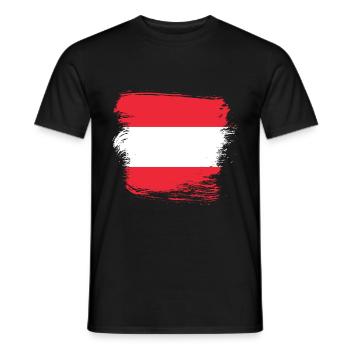 Austria Flag - Men's T-Shirt - black - Front - AI Model Male 178 light (178cm)