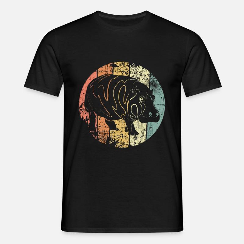 Nilpferd - Männer T-Shirt - Schwarz