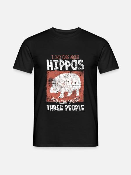 Hippopotamus - Men's T-Shirt - black