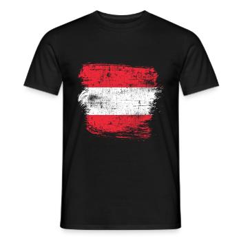 Autriche - T-shirt homme - noir - Devant - AI Model Male 178 light (178cm)