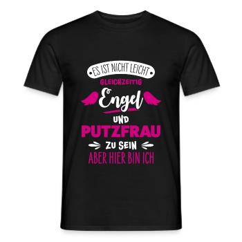Cleaning lady funny - Men's T-Shirt - black - Front - AI Model Male 178 light (178cm)