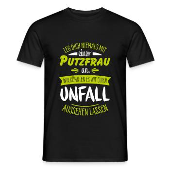 Charwoman - Men's T-Shirt - black - Front - AI Model Male 178 light (178cm)