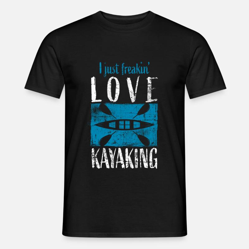 Kajak - Männer T-Shirt - Schwarz