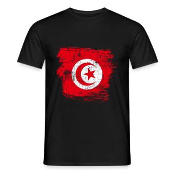 Tunesien - Männer T-Shirt - Schwarz - Vorne - AI Model Male 178 light (178cm)