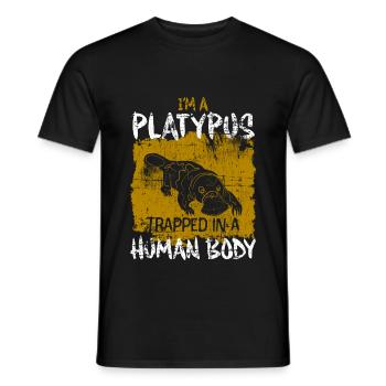 Schnabeltier - Männer T-Shirt - Schwarz - Vorne - AI Model Male 178 light (178cm)