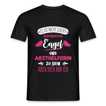 Arzthelferin - Männer T-Shirt - Schwarz - Vorne - AI Model Male 178 light (178cm)