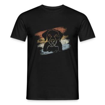 Labrador Hund - Männer T-Shirt - Schwarz - Vorne - AI Model Male 178 light (178cm)