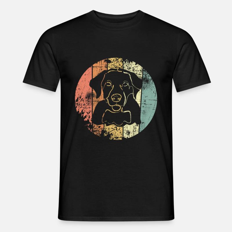 Labrador Hund retro - Männer T-Shirt - Schwarz