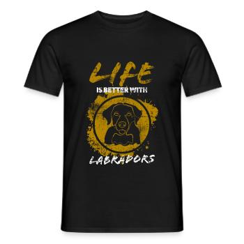 Labrador - Männer T-Shirt - Schwarz - Vorne - AI Model Male 178 light (178cm)