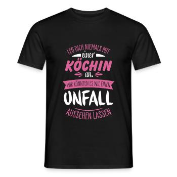 Köchin - Männer T-Shirt - Schwarz - Vorne - AI Model Male 178 light (178cm)