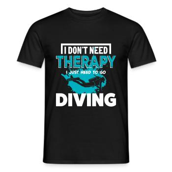 Diving Divers - Men's T-Shirt - black - Front - AI Model Male 178 light (178cm)