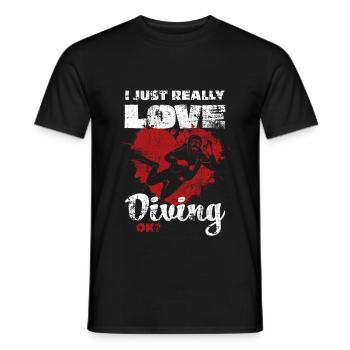 Diver - Men's T-Shirt - black - Front - AI Model Male 178 light (178cm)