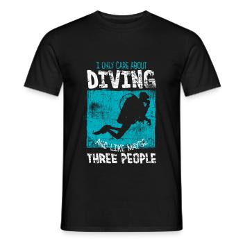 Diver - Men's T-Shirt - black - Front - AI Model Male 178 light (178cm)