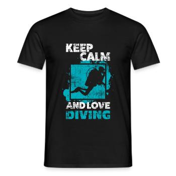Diver - Men's T-Shirt - black - Front - AI Model Male 178 light (178cm)