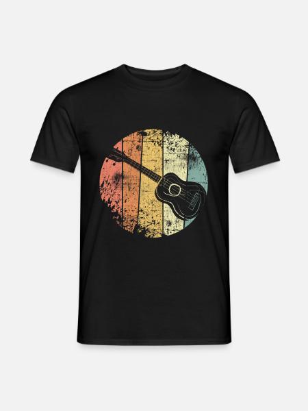 Retro Ukulele - Men's T-Shirt - black