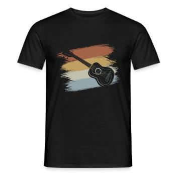 Ukulele retro - Männer T-Shirt - Schwarz - Vorne - AI Model Male 178 light (178cm)