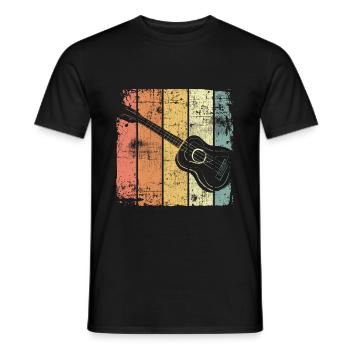 Ukulele vintage - Männer T-Shirt - Schwarz - Vorne - AI Model Male 178 light (178cm)