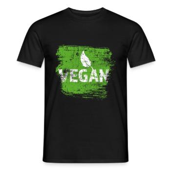 Vegan - T-shirt homme - noir - Devant - AI Model Male 178 light (178cm)
